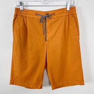 Canali Modern Fit Flat Front Drawstring Shorts Size Large NWT Orange